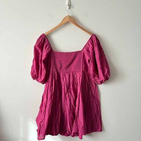 Abercrombie & Fitch Emerson Mini Dress Fuchsia Pink Size Large - Picture 5 of 7